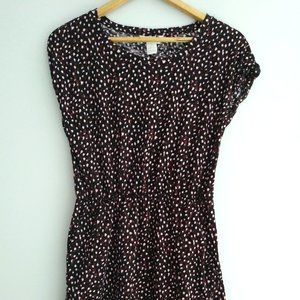 Purple Dress with white and red spots
